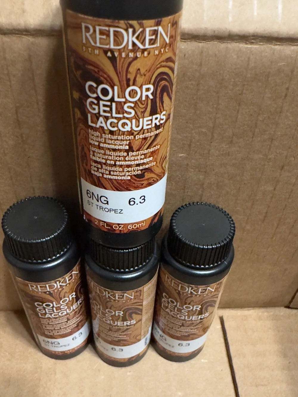 Redken Color Gels Lacquers 6NG St Tropez - Brown and Gold Tones and Developer